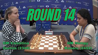 Valentina Gunina  Humpy Koneru  Womens World Blitz 2023  Round 14 [upl. by Akselaw]