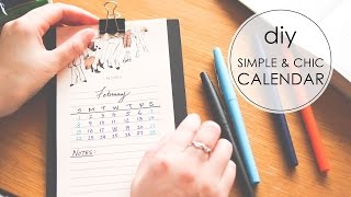 DIY  Simple amp Chic Desktop Calendar [upl. by Eudora]