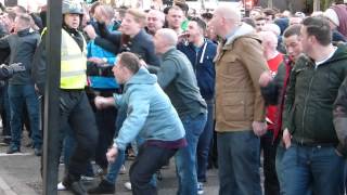 Sunderland fans leaving St James Park Newcastle 2014 [upl. by Haneen]