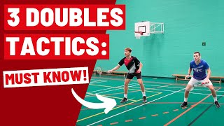 3 Doubles Tactics Everyone Should Use  Badminton Strategy [upl. by Arfihs949]