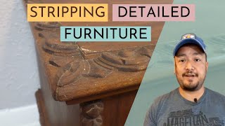 How To Strip Paint From Detailed Wood Furniture [upl. by Hung]