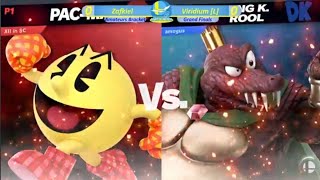 MBSB Part 2 Ult Amateurs Zafkiel Pac Man Peach vs Viridium King K Rool Grand Finals [upl. by Kyne724]