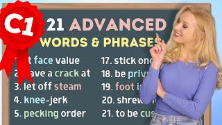 21 Advanced Phrases C1 to Build Your Vocabulary  Advanced English [upl. by Arammahs]