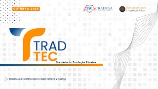 TradTec  Simpósio de Tradução Técnica [upl. by Calli]