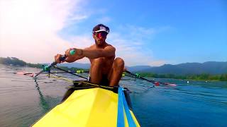 COXED SINGLE Leander club May Banyoles [upl. by Rebmaed]