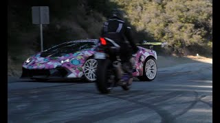 Alex Choi Near Miss Lamborghini Huracan vs Yamaha R1 Motorcycle [upl. by Darnoc612]