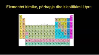 2 Kimia Klasa 11 Mesimi 2 Elementet kimike perhapja dhe klasifikimi i tyre [upl. by Ecal]