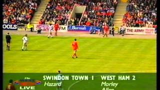 19930502 Swindon Town vs West Ham United full match [upl. by Nikolia325]