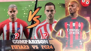 Atlético Madrid players faces Comparison FC24 VS FIFA23  PS5 [upl. by Houlberg]