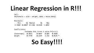 Linear Regression in R StepbyStep [upl. by Narbig]