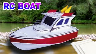 How to make Foam board RC Boat🚢viraltrending videossunboard sheetfoam board sheet [upl. by Elmaleh680]