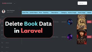 Delete Book Data Laravel  Laravel Library Management System Project Tutorial [upl. by Godric]