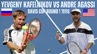 1998 DAVIS CUP ROUND 1 RUSSIA VS USA  MENS SINGLES TENNIS  YEVGENY KAFELNIKOV VS ANDRE AGASSI [upl. by Dempster958]