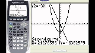 Lesson Finding the intersection of two graphs on a TI84 [upl. by Caves943]