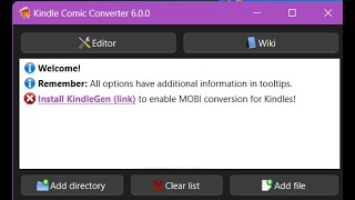 Install KindleGen link  Kindle Comic Converter  KCC [upl. by Philemon314]