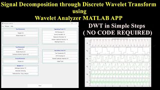 Signal Decomposition through Discrete Wavelet Transform using Wavelet Analyzer MATLAB APP [upl. by Dleifyar]