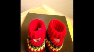 tutochaussons bébé au crochetzapatitos para bébé a crochetbaby booties [upl. by Ellary]