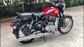 Royal Enfield Classic 350 ABS Redditch Red Review Driving Experience Advantages and disadvantages [upl. by Turtle762]