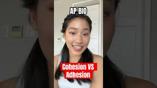 AP Bio Series Part 3 Adhesion VS Cohesion⚛️ apbiology apbio biology fyp [upl. by Kikelia]