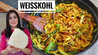 Indisches WeißkohlRezept in 15 Minuten  Kohl Rezept  Indisch Kochen [upl. by Supmart]