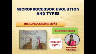 unit 1L1  Microprocessors Evolution and Types  Evolution of microprocessors [upl. by Aissac]