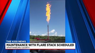 Flare stack work scheduled in Spartanburg County [upl. by Yejus379]