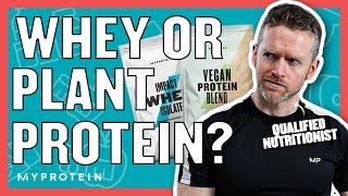 Whey vs Plant Protein Is One Better Than The Other  Nutritionist Explains  Myprotein [upl. by Nyllewell]