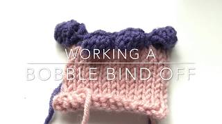 Working a bobble bind off [upl. by Yellas315]