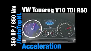 VW Touareg 50 V10 TDI Acceleration R50 FAST 0201 kmh Acceleration [upl. by Nerac]