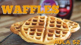 Aula 52  Waffles Como fazer massa de waffles americanos  Cansei de Ser Chef [upl. by Eltsirc]