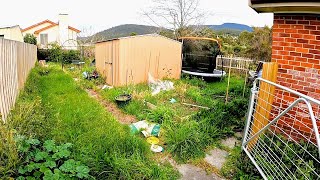 You wont Believe what was Hidden under this Crazy Mess  Garden Clean Up [upl. by Drawde294]