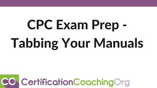 CPC Exam Prep — Tabbing Your Manuals [upl. by Rebak]