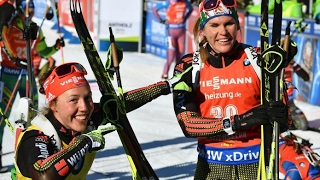 BIATHLON WOMEN RELAY 17022017 World Championships Hochfilzen Austria [upl. by Raeann]