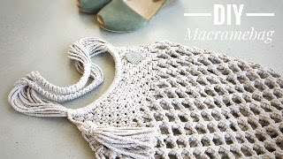 Macrame Bag Tutorial  easy DIYTorba ze sznurka [upl. by Ardnnaed35]