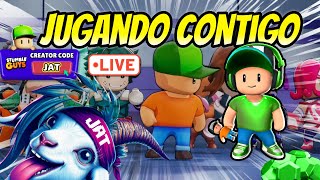 STUMBLE GUYS LIVE STREAM 🟢 JONBTC VEN A MI 🎖️RECORD🎁🏆🎮 stumbleguys live shorts gaming SGxJonBTC [upl. by Nnaeerb]