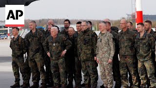 Germany deploys combatready combat unit to Lithuania [upl. by Elita]