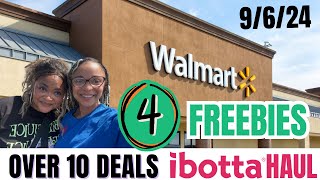 Walmart Deals 9624 Walmart Ibotta Haul Couponing At Walmart This Week 4 FREEBIES 11 DEALS [upl. by Ecilahs652]