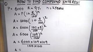 How to find compound interest  How to calculate compound interest using formula [upl. by Elyk]