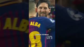 Courtois VS Best players  Respect Messi [upl. by Elletnahc]