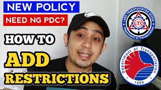 HOW TO ADD RESTRICTIONS CODE  LTO Drivers License Philippines [upl. by Pillyhp]