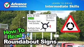 How To Read Roundabout Signs  Learn to drive Intermediate skills [upl. by Ilac]