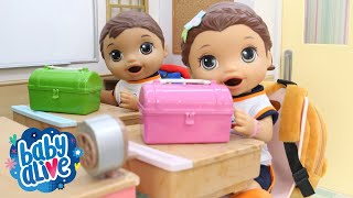 BABY ALIVE GÊMEOS LAURINHA E FELIPINHO SE ARRUMANDO PRA ESCOLA [upl. by Annoved]