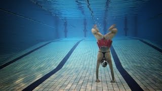 underwater reverse vertical breaststroke kick [upl. by Aneetsirk]