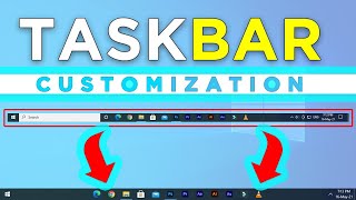 Taskbar Customization Taskbar New Look in Windows 10 PRO [upl. by Erme545]