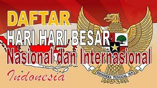 HARI HARI BESAR NASIONAL DAN INTERNASIONAL [upl. by Ylrebmik]