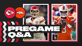 Kansas City Chiefs vs Denver Broncos live pregame QampA [upl. by Yadnus536]