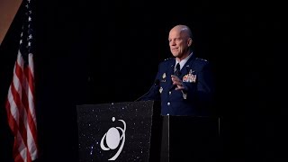 Gen Jay Raymond speaks at 35th Space Symposium full event video [upl. by Eugirne]