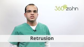 Retrusion  Was bedeutet Retrusion  DentalLexikon  360°zahn [upl. by Retswerb6]