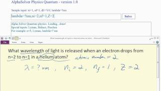 How to calculate emitted wavelength of electron transitions [upl. by Elburr]