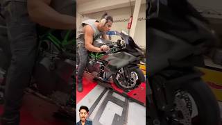 Kawasaki h2r top speed 😨 automobile ninja ninjah2rlover ninjah2rbike rider mt15 viralrides [upl. by Atoked775]